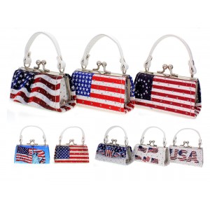 Lipstick Case - USA Flag Print  - 12PCS/PACK - LS-A171